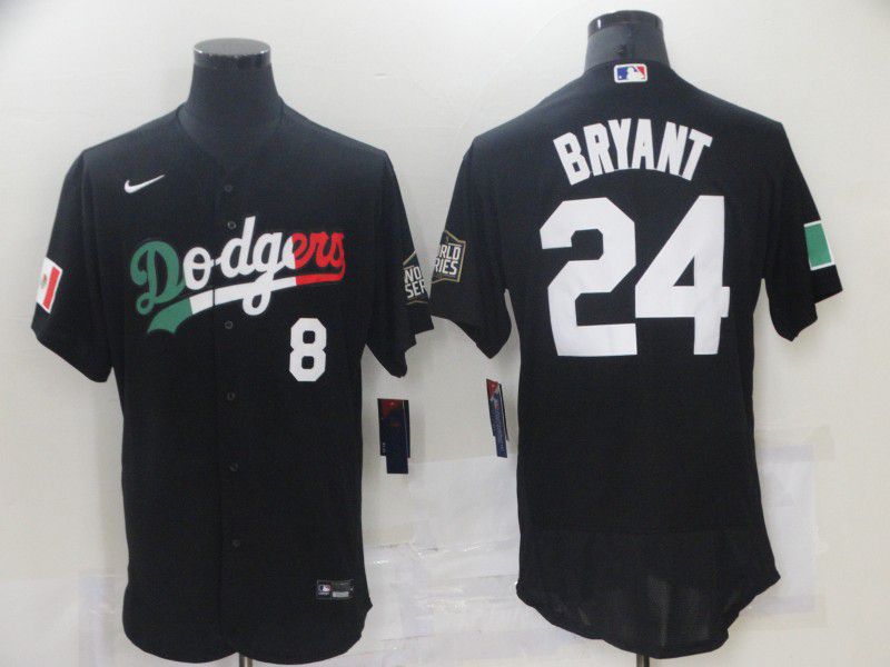Men Los Angeles Dodgers #24 Bryant Black Elite 2021 Nike MLB Jerseys1